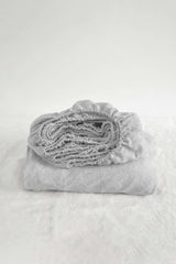 Drap-housse gris clair