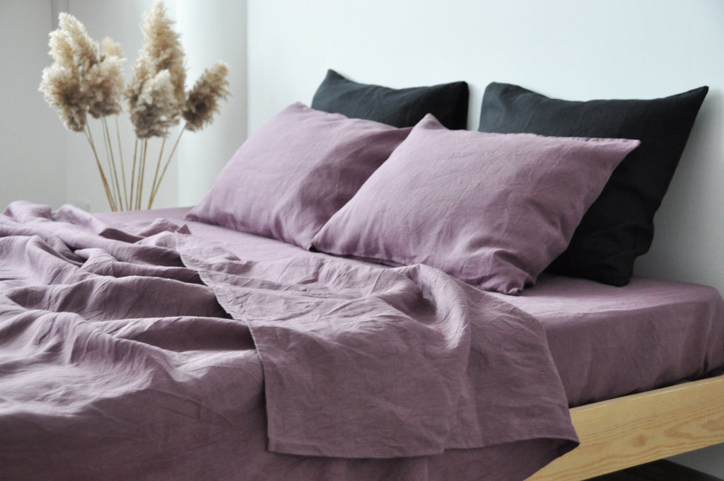 Drap-housse mauve