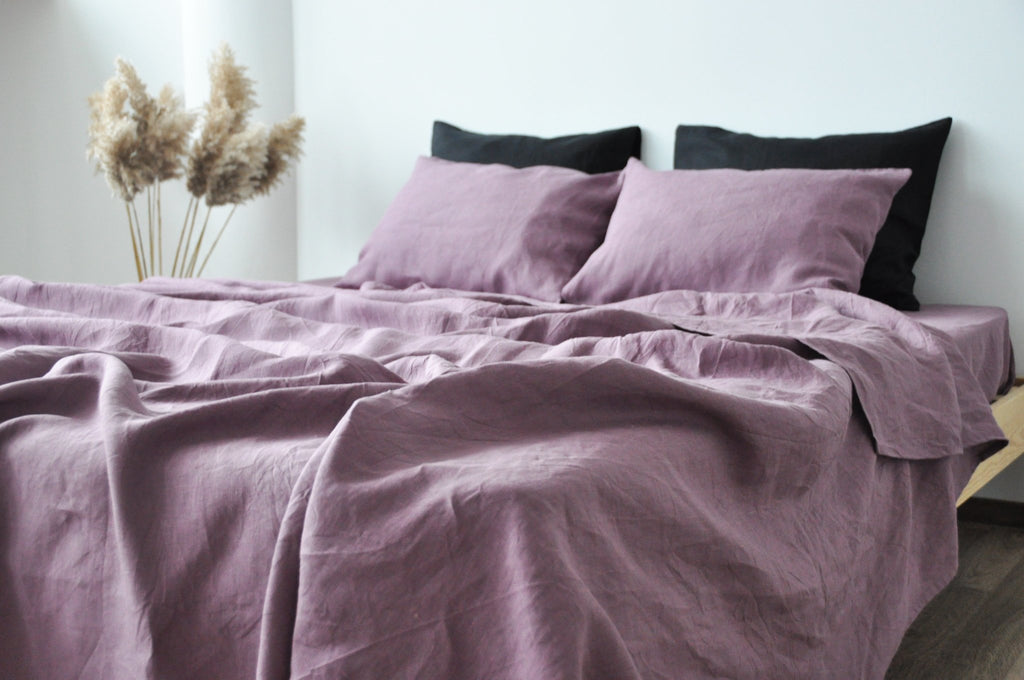 Drap-housse mauve