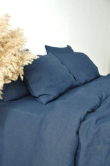 Marineblauer Bettbezug