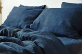 Marineblauer Bettbezug