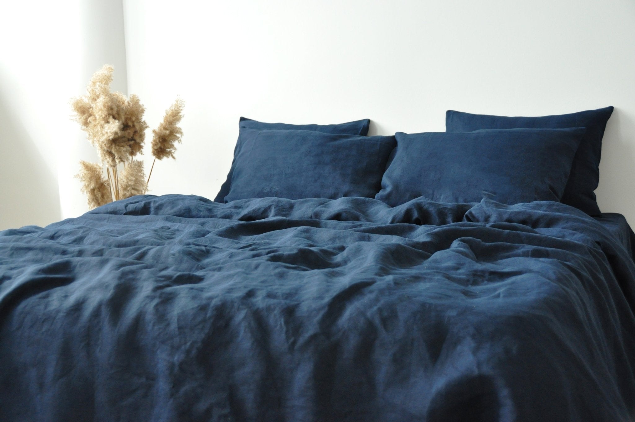 Taie d'oreiller bleu marine