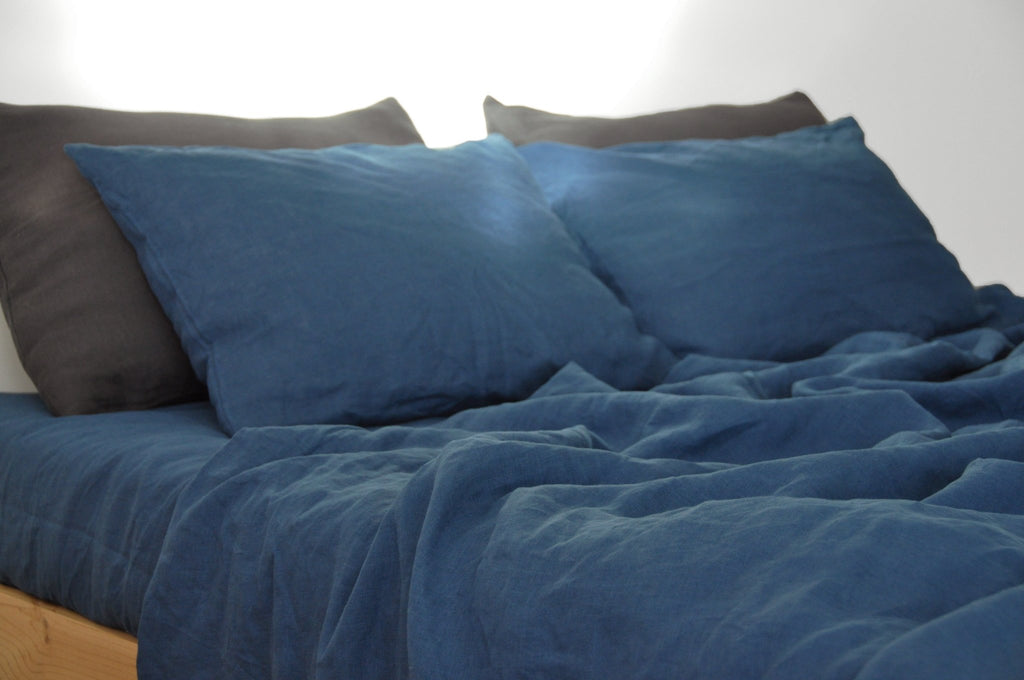 Ocean blue fitted sheet - True Things