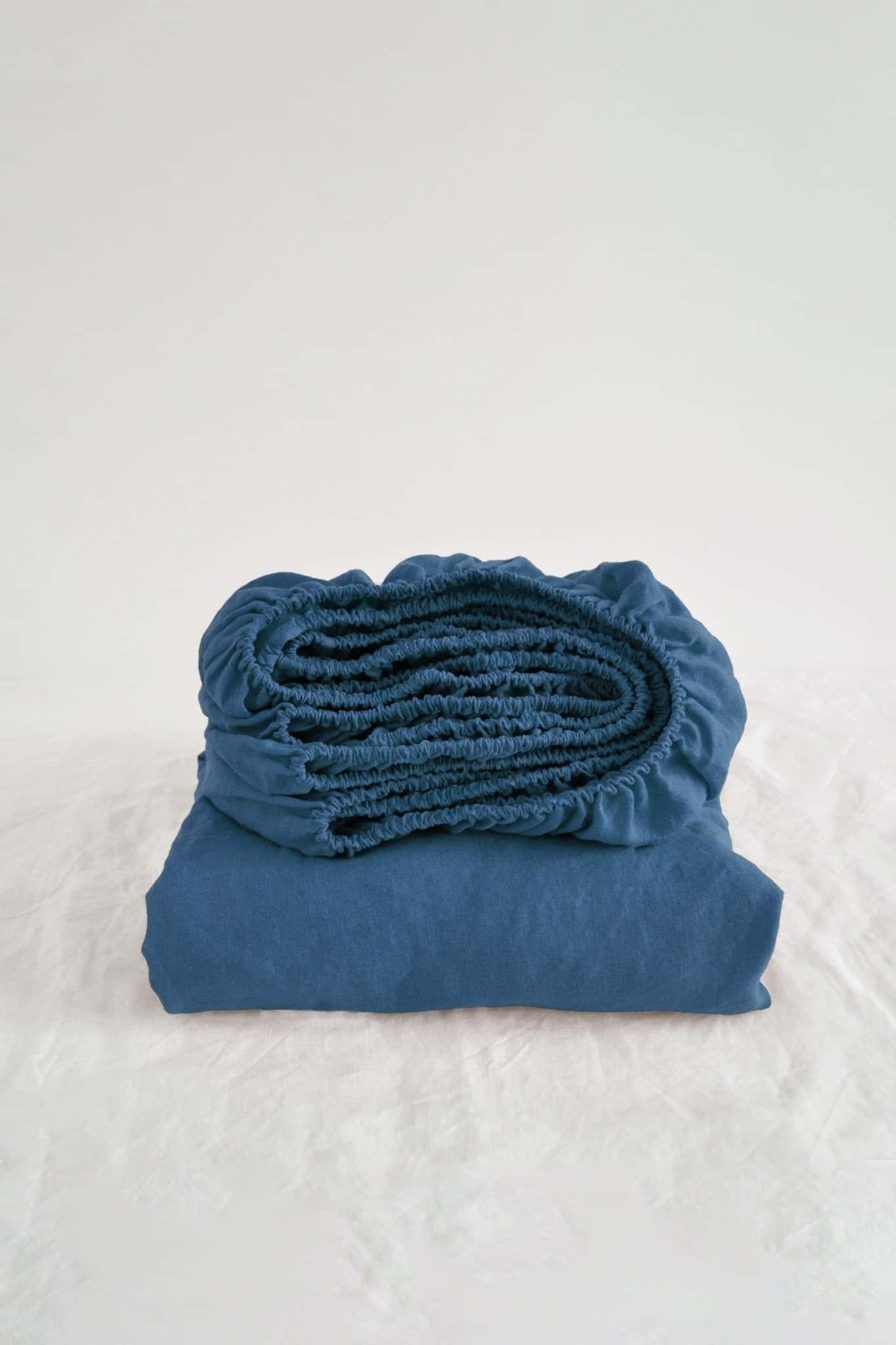 Ocean blue fitted sheet - True Things