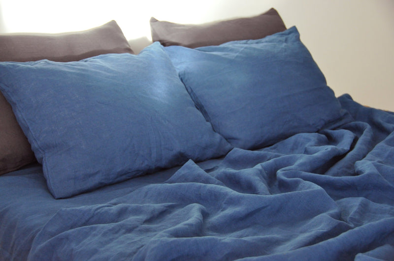 Ocean blue fitted sheet - True Things
