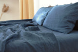 Ocean blue flat sheet - True Things