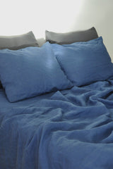 Ocean blue flat sheet - True Things