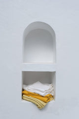 Ochre waffle towel - True Things