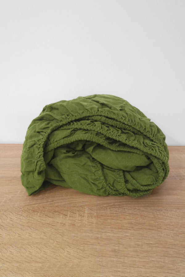 Olive fitted sheet - True Things