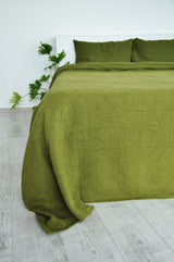 Olive waffle coverlet - True Things