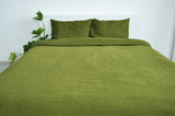 Olive waffle coverlet - True Things
