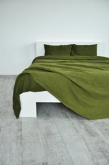 Olive waffle coverlet - True Things
