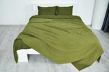 Olive waffle coverlet - True Things