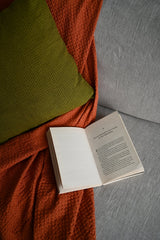 Olive waffle pillowcase - True Things