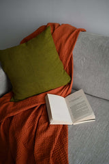 Olive waffle pillowcase - True Things