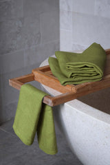 Olive waffle towel - True Things