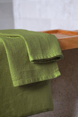 Olive waffle towel - True Things
