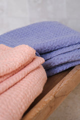 Peach waffle towel - True Things