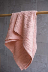 Peach waffle towel - True Things