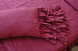 Raspberry ruffled duvet cover - True Things