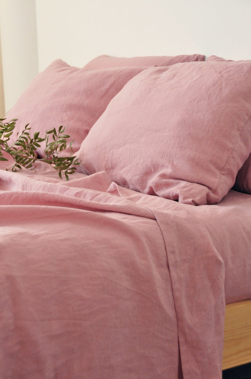 Rose pink flat sheet