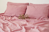 Rose pink flat sheet