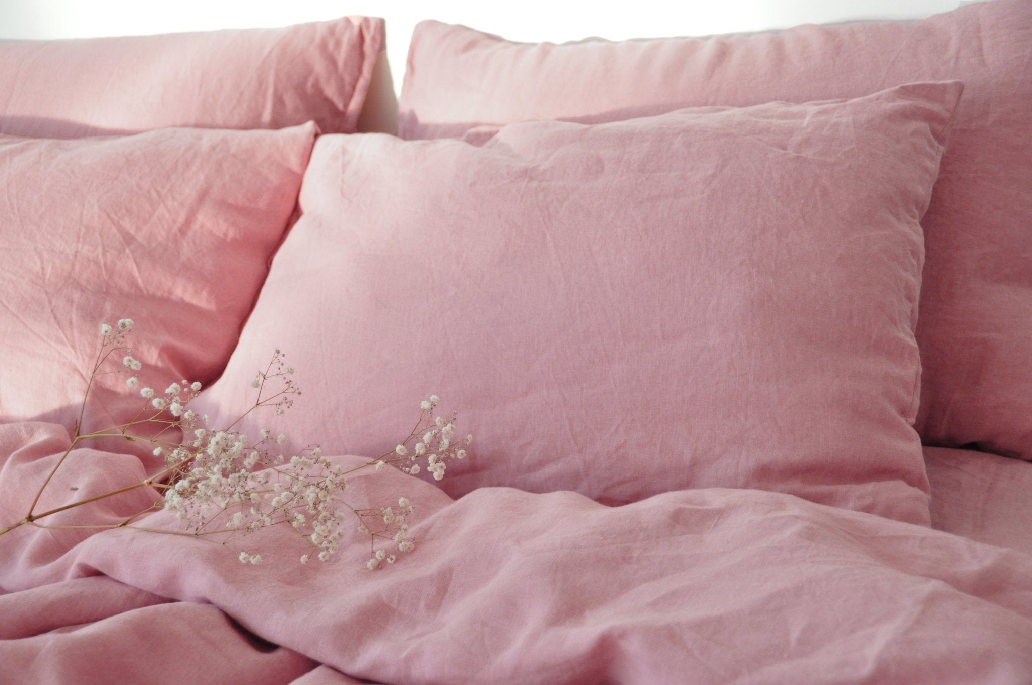 Rose pink pillowcase
