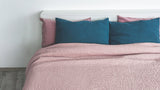 Rose pink waffle coverlet