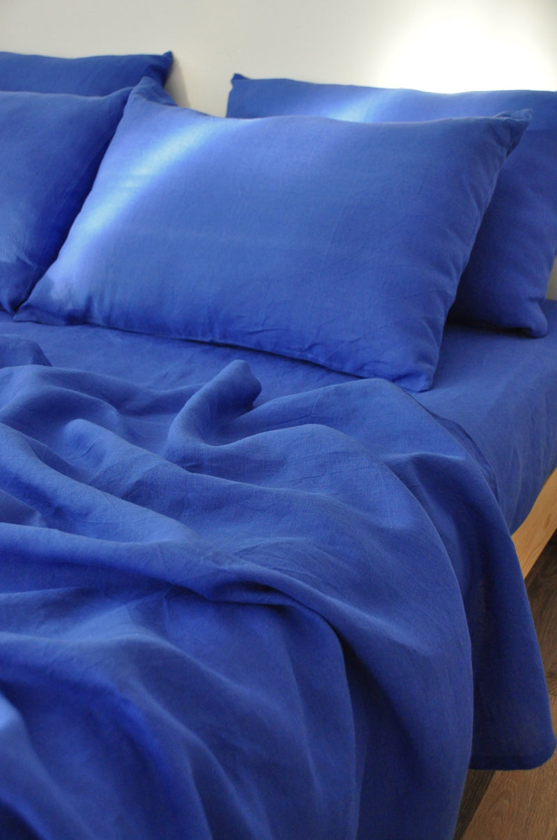 Royal blue fitted sheet