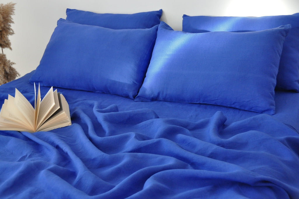Drap-housse bleu roi