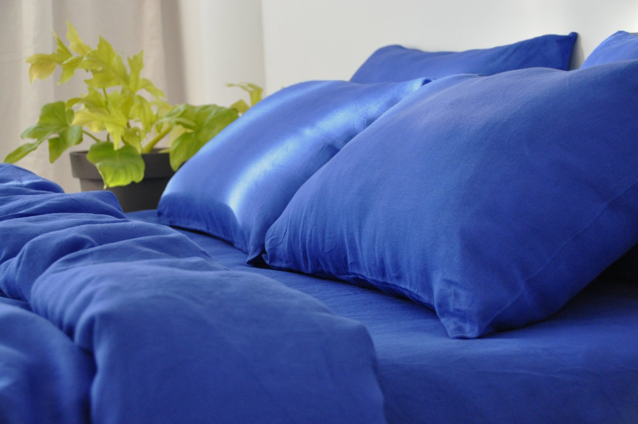 Royal blue pillowcase