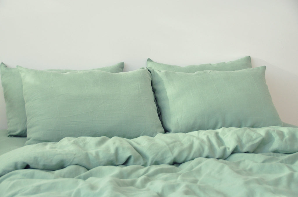 Sage green duvet cover