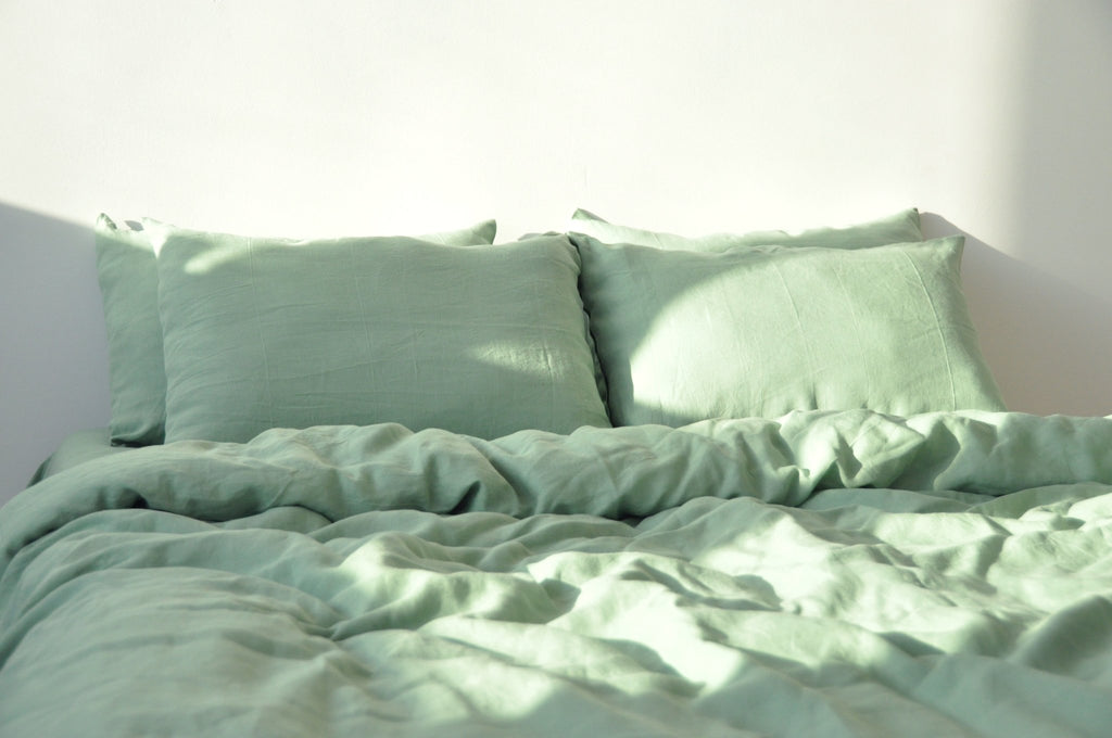 Sage green duvet cover