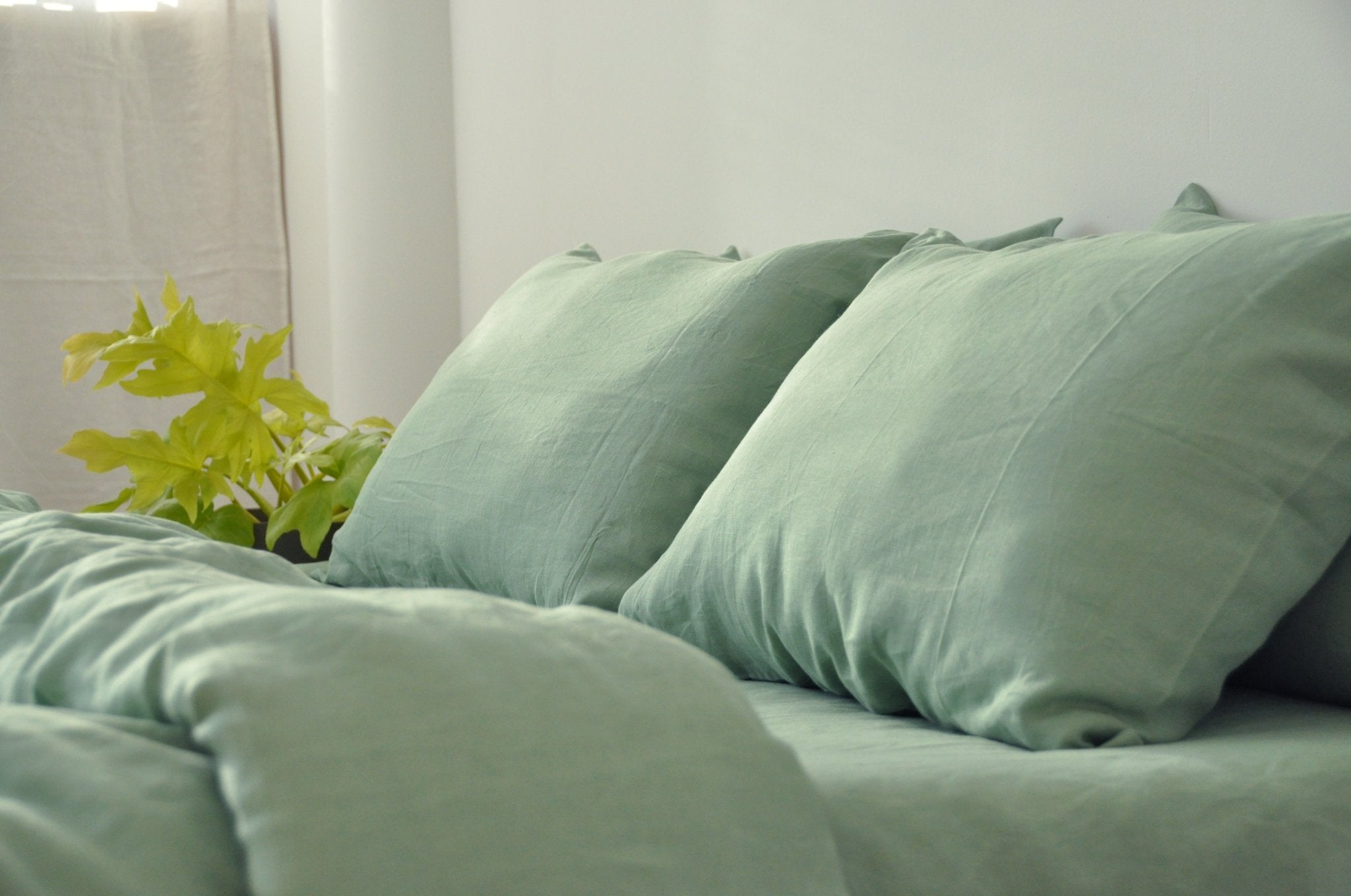 Sage green duvet cover