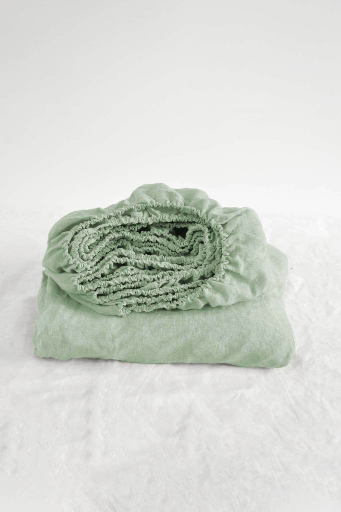 Drap-housse vert sauge
