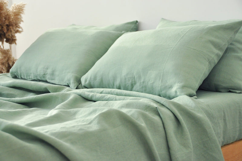 Sage green fitted sheet