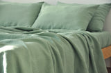 Sage green flat sheet