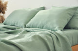 Sage green flat sheet
