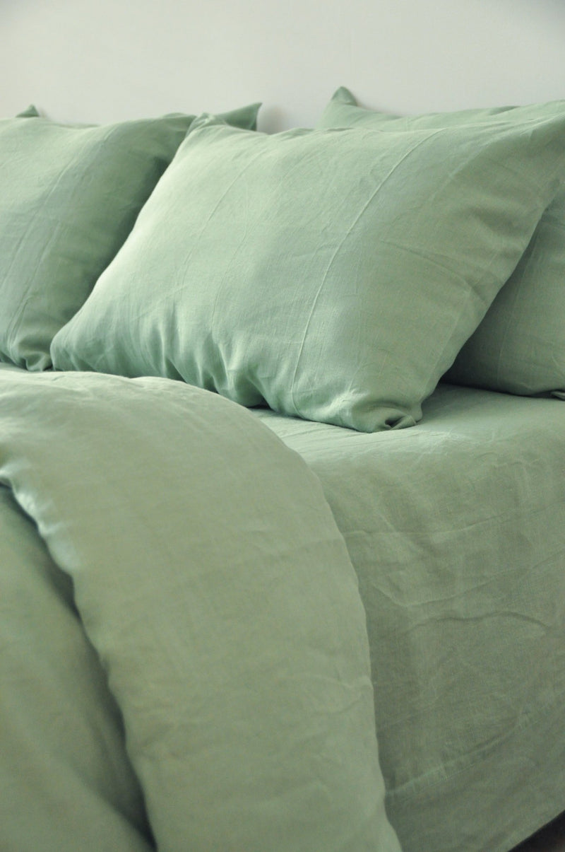 Sage green pillowcase