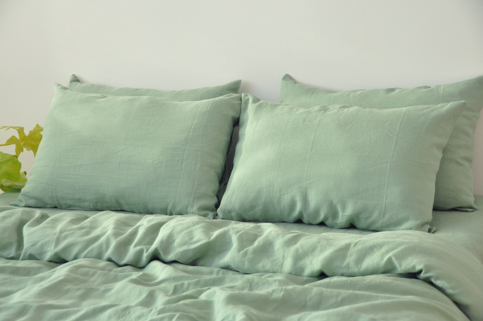 Sage green pillowcase