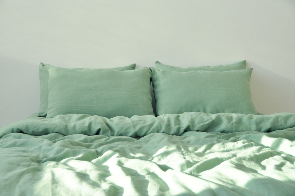 Sage green pillowcase