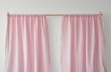 Sakura pink linen curtains