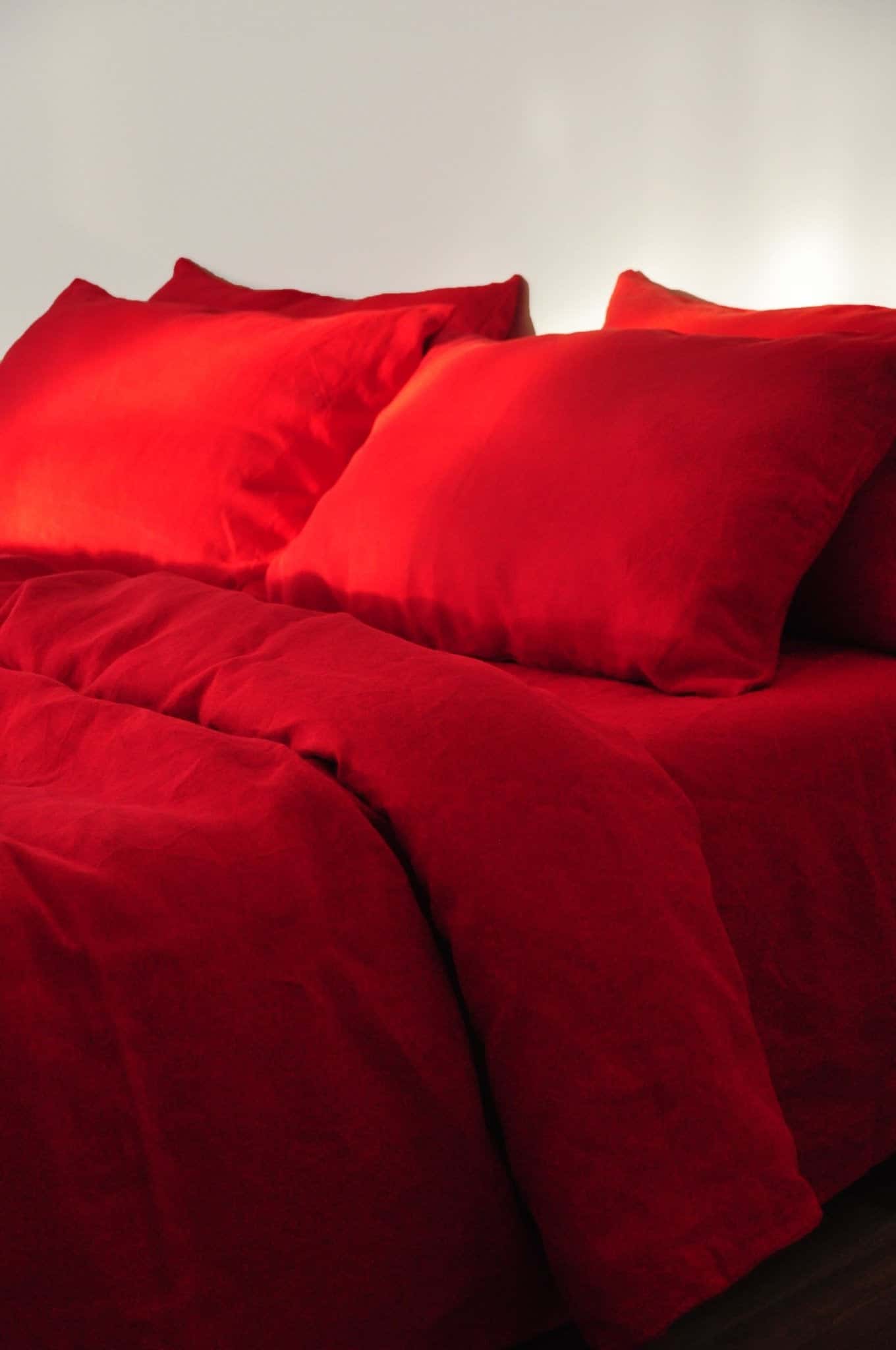 Housse de couette rouge écarlate