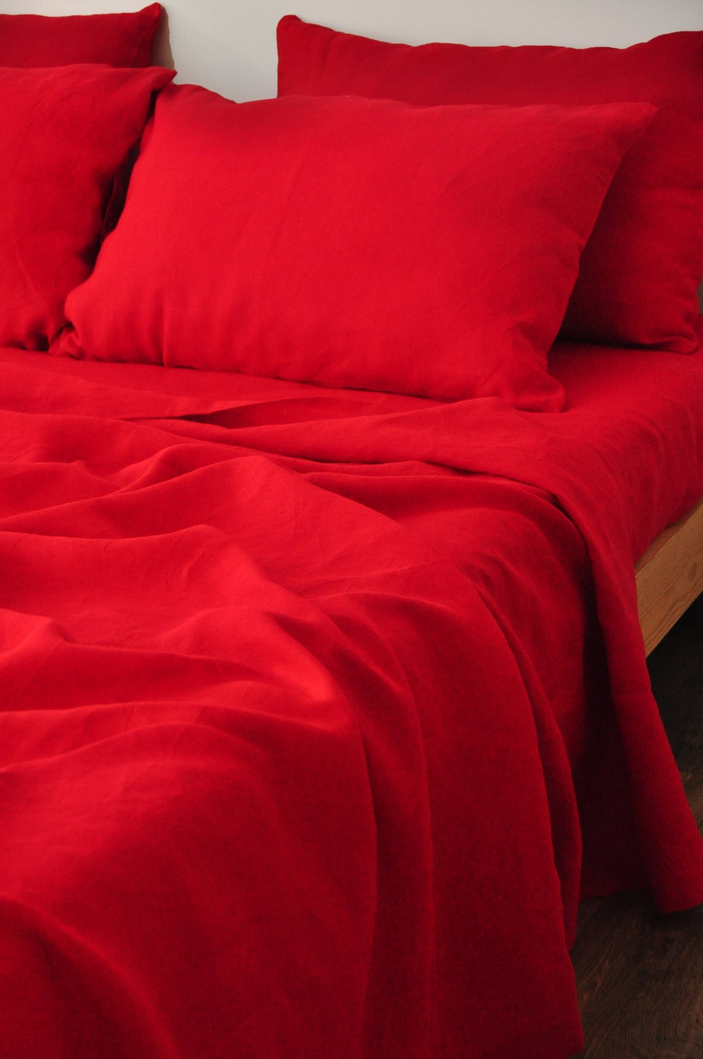 Parure de draps rouge écarlate