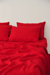 Scarlet red sheet set