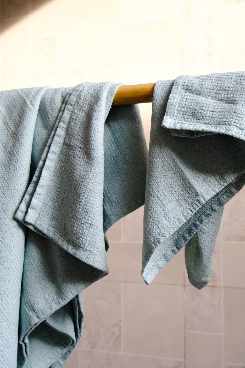 Serviette gaufrée en verre de mer