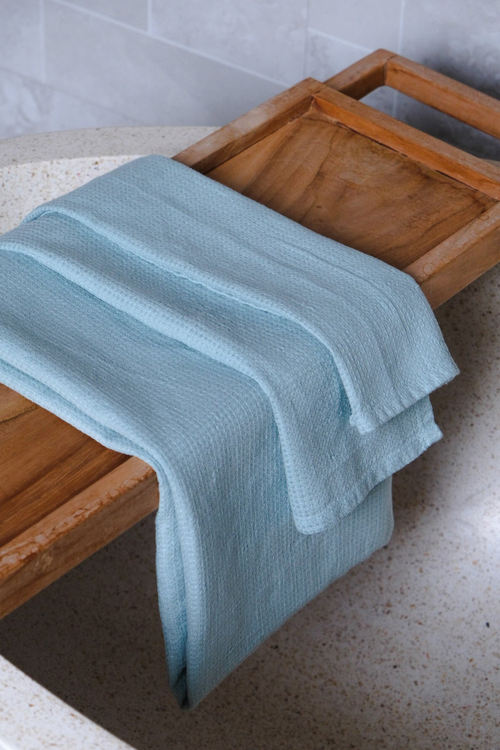 Serviette gaufrée en verre de mer