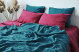 Sea wave waffle coverlet