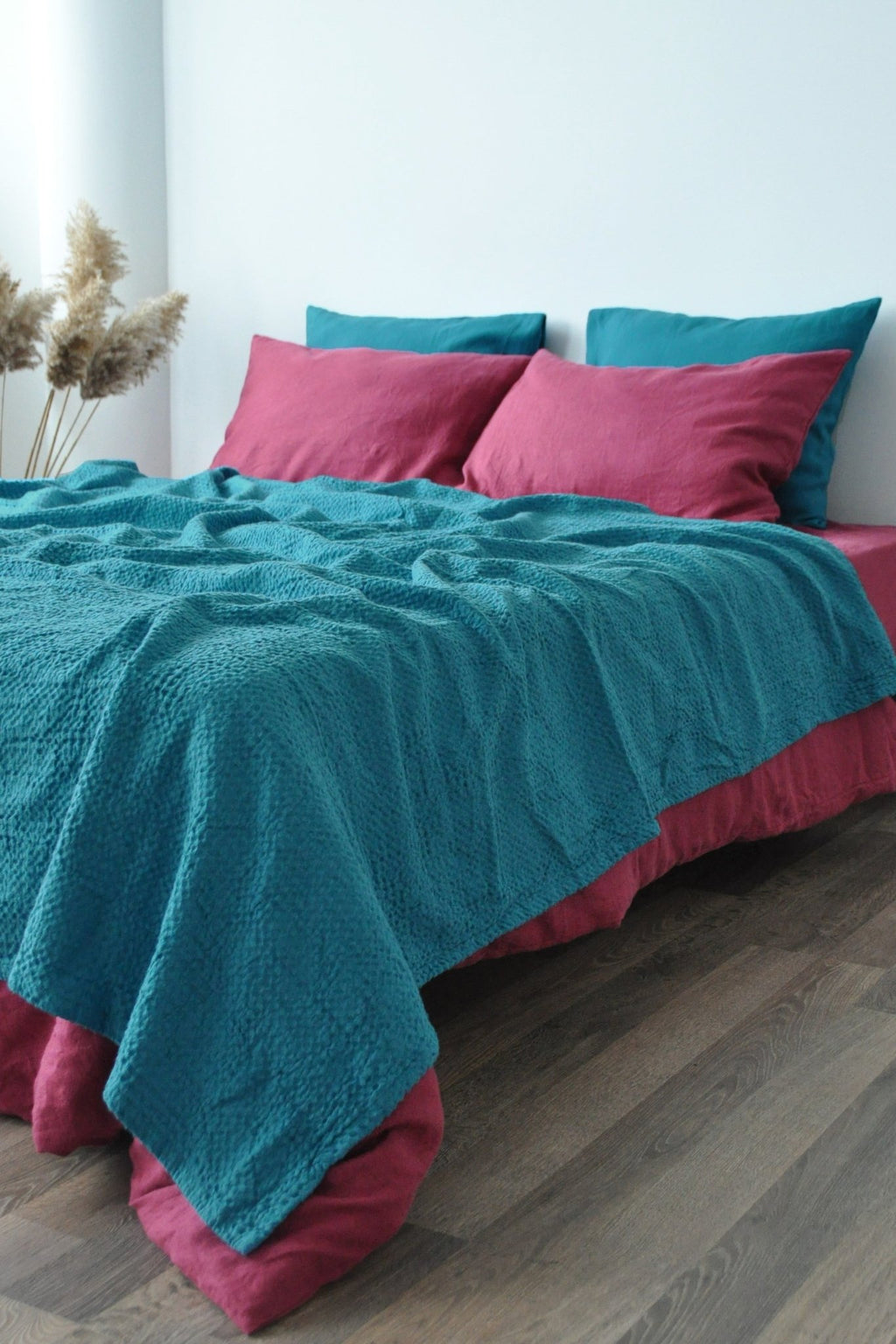 Couvre-lit gaufré à motif vagues de la mer