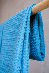 Sea wave waffle towel